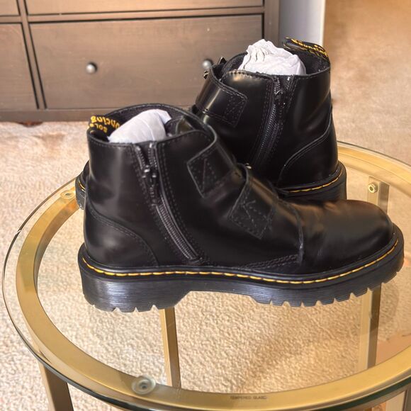 Dr. Martens Kids 1460 Star Strap Boots Black Patent Leather – Size US 3 - Picture 10 of 10